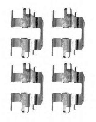 HELLA PAGID 8dz355204181 -  Комплектующие, колодки дискового тормоза